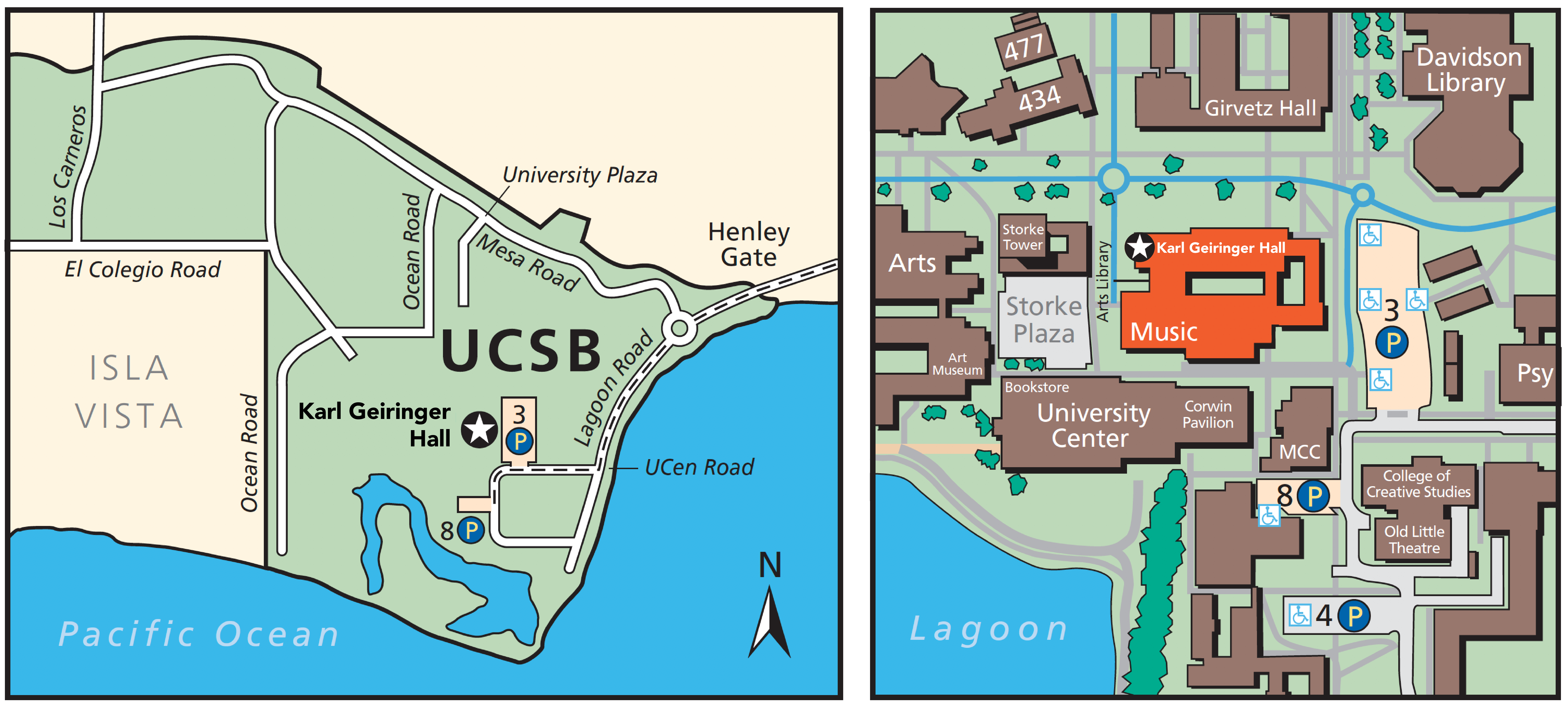 Map to Karl Geiringer Hall